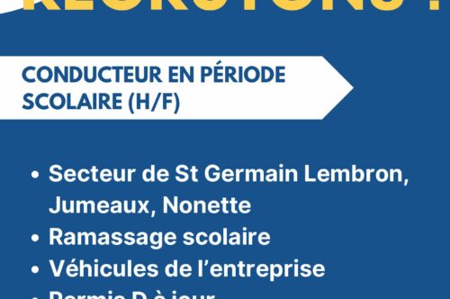 Recherche d’un conducteur ramassage scolaire